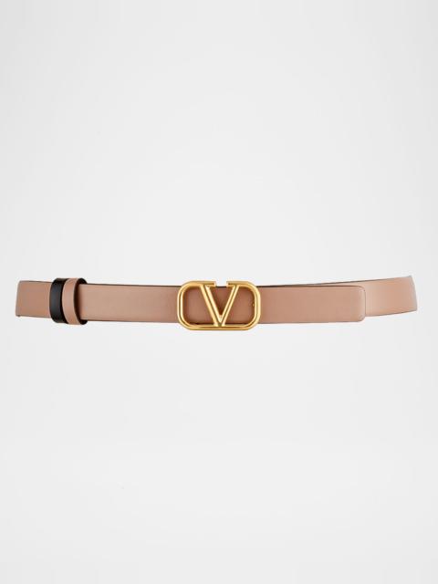 Valentino VLogo Leather Belt, 20mm