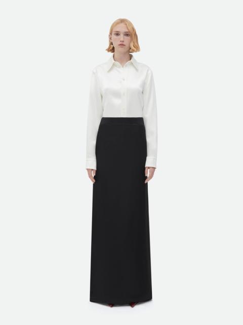 Bottega Veneta silk twill skirt