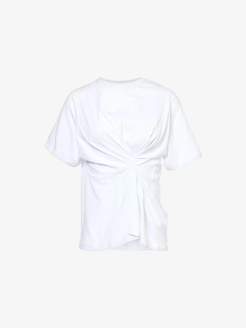Twist cotton-jersey T-shirt