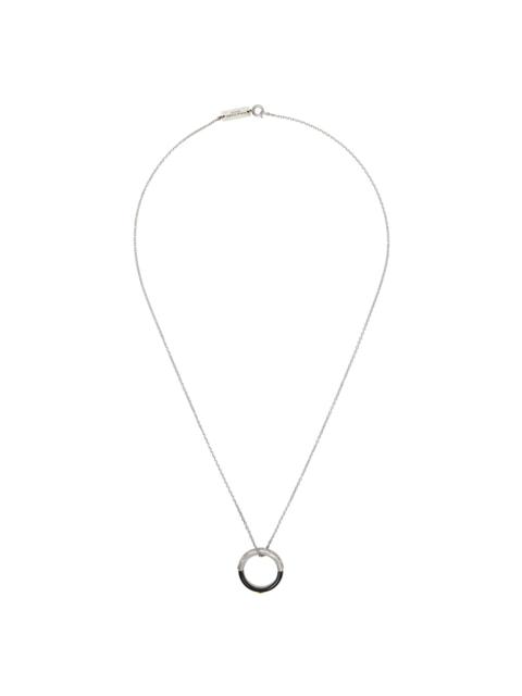 Maison Margiela Silver & Black Enamel Necklace