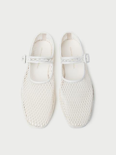LOEFFLER RANDALL Rita White Netted Mary Jane