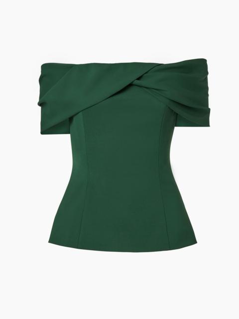 CAROLINA HERRERA Draped Off-Shoulder Top