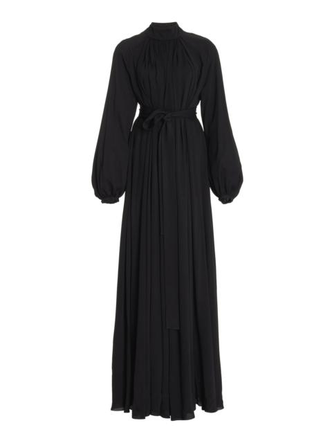 GABRIELA HEARST Cedric Dress in Black Silk Georgette