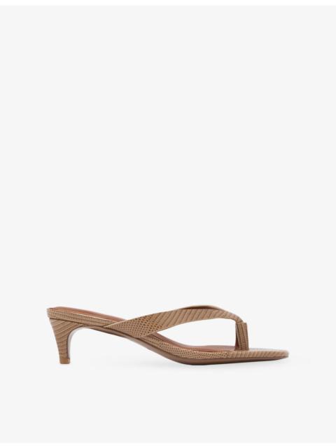 REISS Mia Leather Heeled Sandals