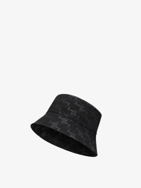FENDI Black tech fabric bucket hat