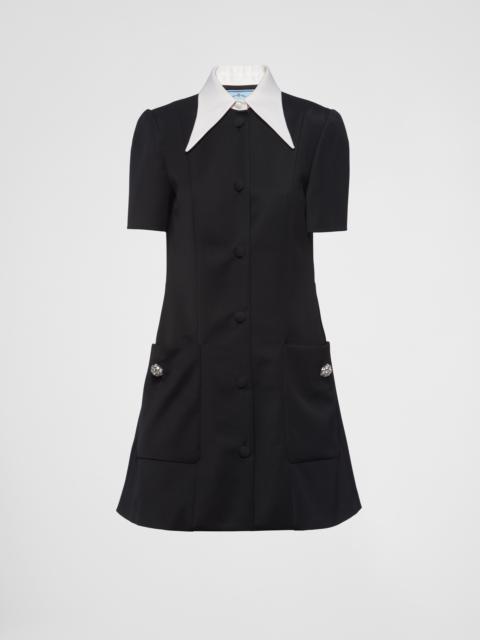Prada Satin wool mini-dress