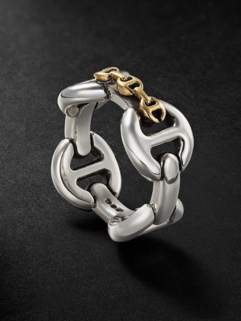 HOORSENBUHS® Affix Quad Sterling Silver and 18-Karat Gold Ring