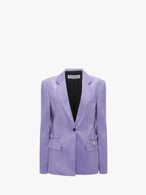 PADLOCK STRAP SINGLE-BREASTED BLAZER