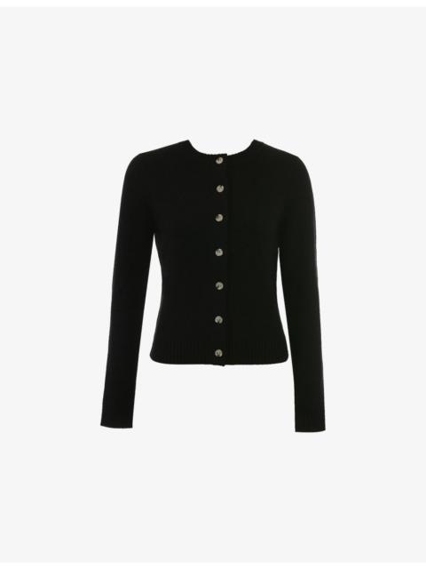 House of CB Round-Neck Merino-Wool and Cashmere-Blend Cardigan