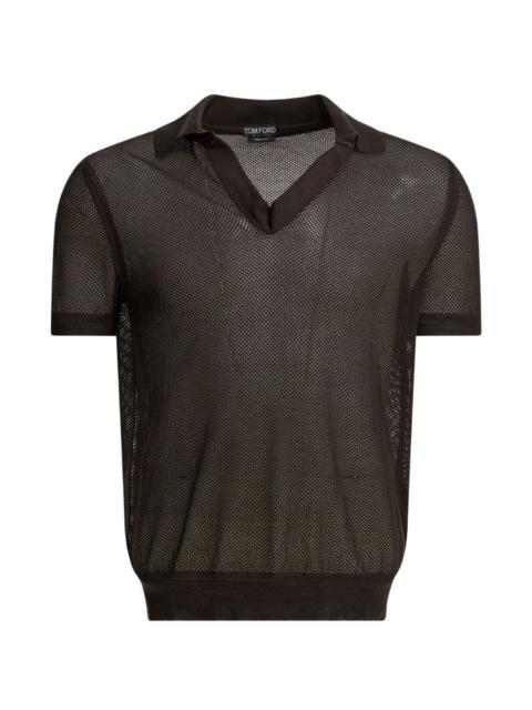 TOM FORD V-neck mesh T-shirt