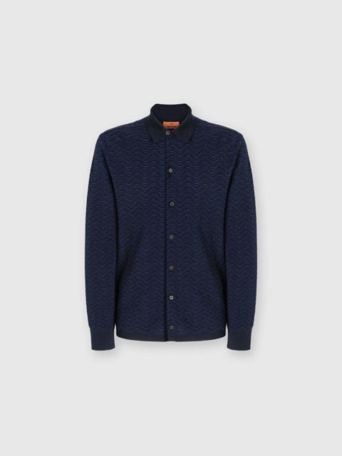 Missoni Virgin wool and viscose shirt with wave pattern