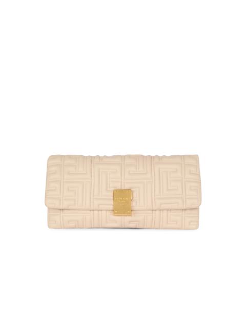 Balmain 1945 Soft quilted leather clutch bag