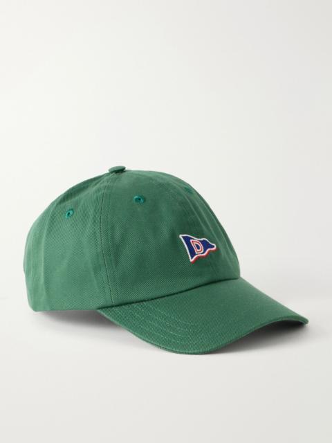Drake's Embroidered Cotton-Twill Cap Green