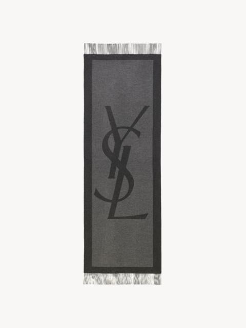 SAINT LAURENT CASSANDRE SCARF IN SILK JACQUARD