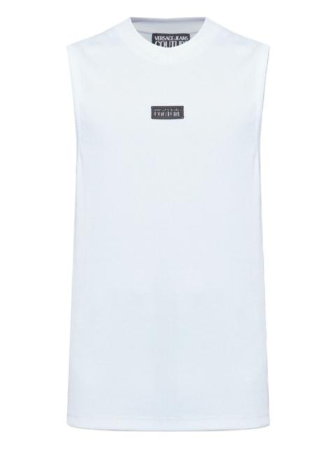VERSACE JEANS COUTURE ribbed logo-plaque tank top