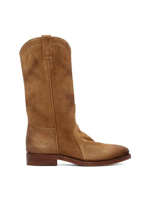 Jil Sander Tan Suede Boots