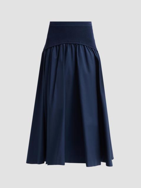 SIMKHAI Women's Ovie Cotton Midi Skirt - Midnight
