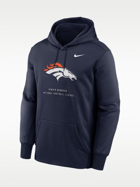 Nike Denver Broncos Men's Nike Therma NFL Pullover Hoodie