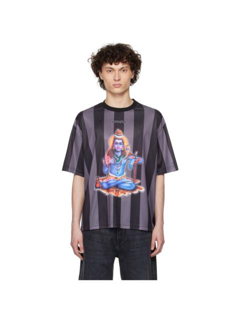 AWAKE NY Black Retro Soccer Jersey T-shirt