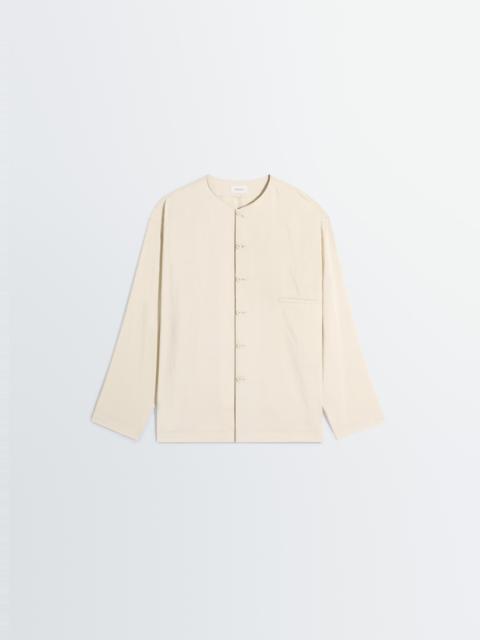 Lemaire V-NECK SHIRT IN DRY SILK