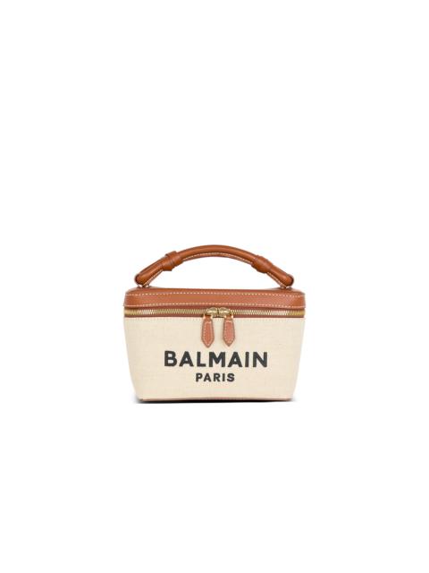 Balmain B-Army Vanity Case in canvas and leather