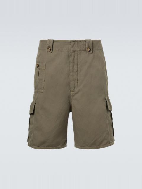 Brunello Cucinelli Cotton and linen cargo shorts
