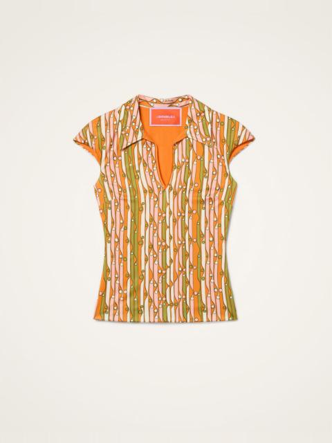 La DoubleJ Sleeveless Stretch Polo