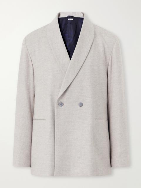 Blue Blue Japan Shawl-Collar Wool, Cotton and Yak-Blend Twill Suit Jacket