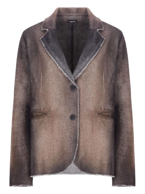 Avant Toi lapel raw-hem blazer