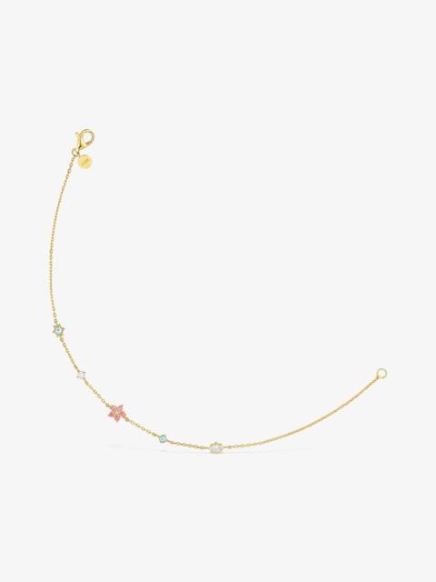 TOUS 9kt gold, gemstones and lab-grown diamond Bracelet TOUS Irisé LGD