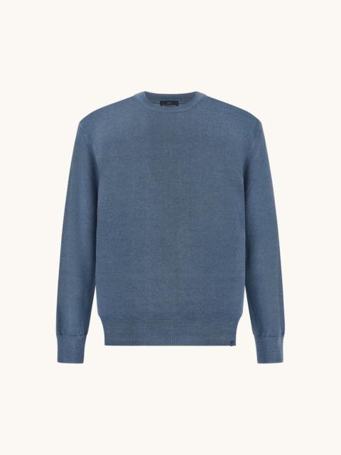 Paul & Shark WOOL CREW‑NECK SWEATER, GARMENT DYED