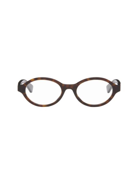 Bottega Veneta Brown Oval Glasses