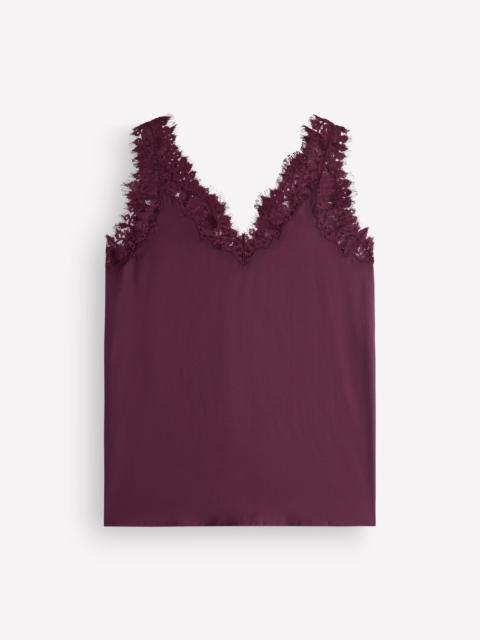 BODEN Ara Silk Blend Lace Cami-Bordeaux