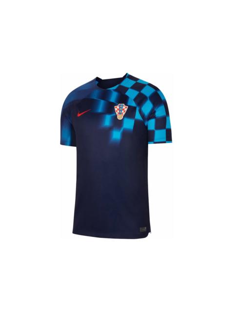 Nike Nike Croatia 2022/23 Stadium Away Dri-FIT Soccer Jersey Blackened Blue/University Red