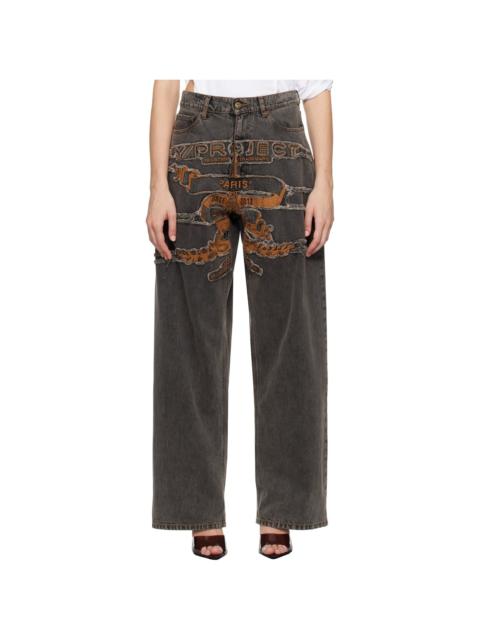 Y/Project Gray Paris' Best Patch Jeans