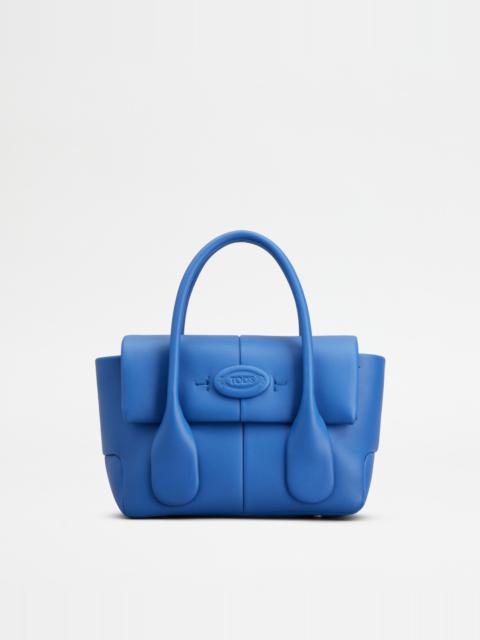 Tod's TOD'S DI BAG REVERSE IN LEATHER MINI - LIGHT BLUE