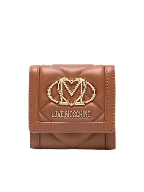 Moschino quilted logo wallet