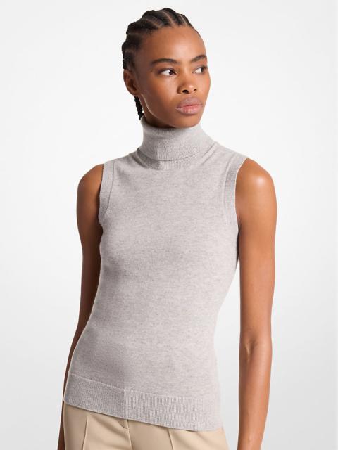MICHAEL KORS COLLECTION Cashmere Sleeveless Turtleneck