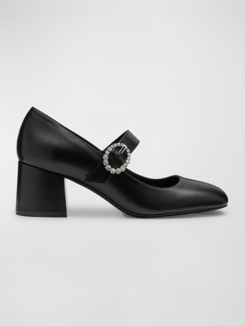 Stuart Weitzman Sloane Calfskin Mary Jane Pumps