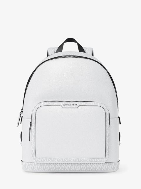 MICHAEL KORS Cooper Medium Pebbled Leather and Signature Logo Commuter Backpack
