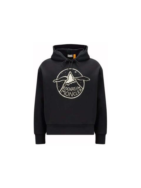 Moncler Moncler x Roc Nation by Jay-Z Logo Motif Hoodie Black