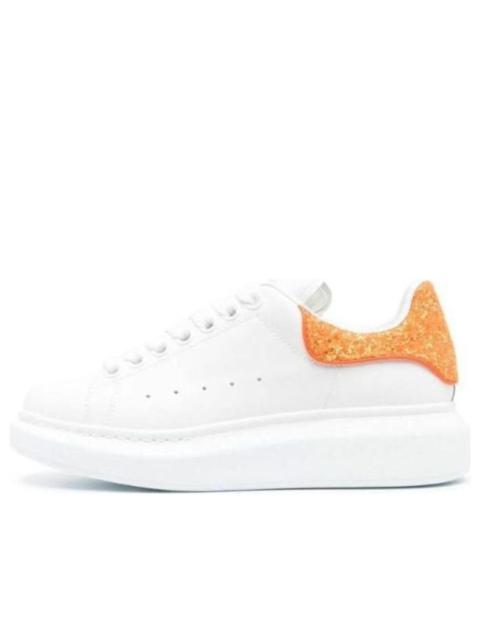 Alexander McQueen (WMNS) Alexander McQueen Oversized Sneaker 'White Orange Glitter' 718239WIDJD8825