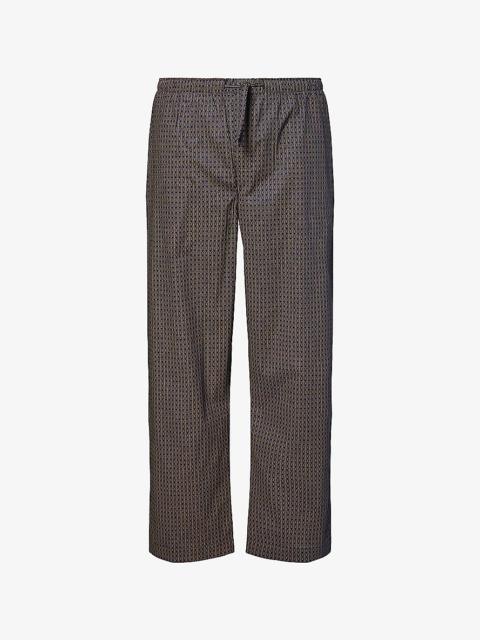 Derek Rose Nelson Graphic-Pattern Cotton Pyjama Bottoms