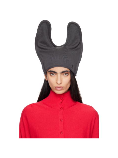 OPEN YY Gray Wire Knit Beanie