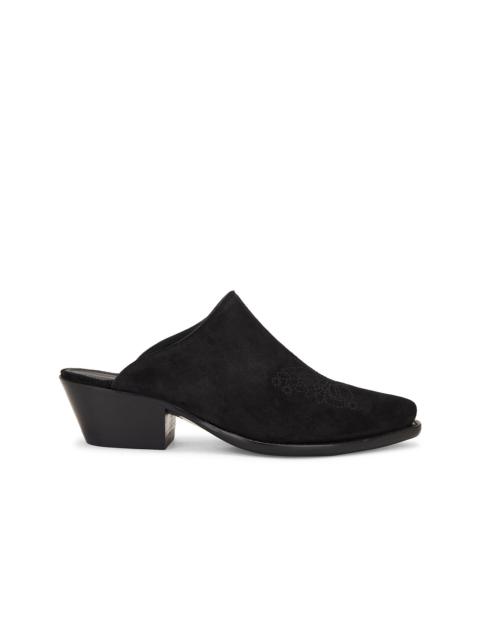 NEEDLES Heeled Papillon Stitched Mule Suede