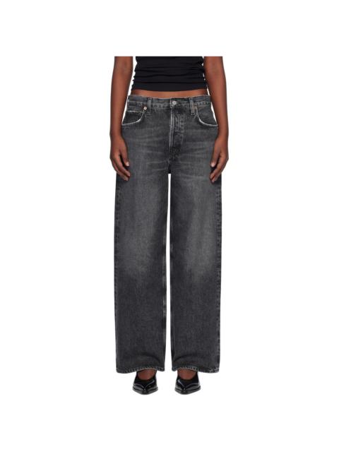 Gray Low Slung Baggy 30.5" Jeans