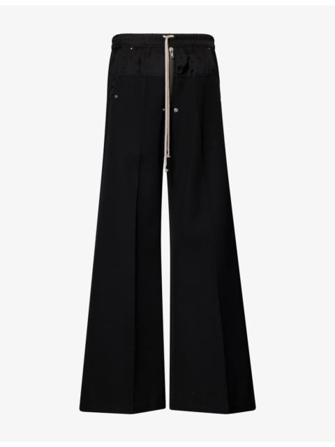 Rick Owens Bela Drawstring Wide-Leg Wool Trousers