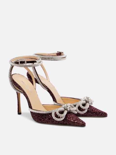 MACH & MACH Double Bow 110 embellished pumps