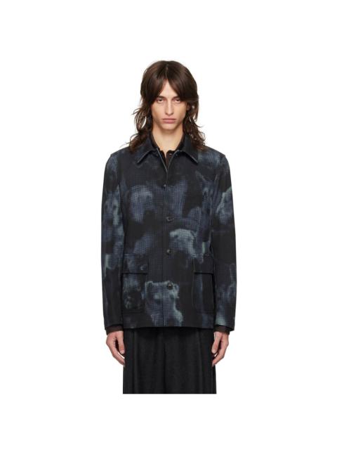 Dries Van Noten Blue Printed Jacket