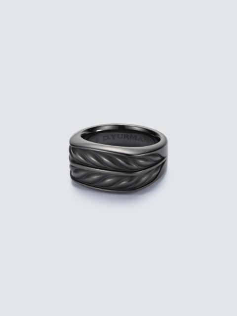 DAVID YURMAN Chevron titanium ring